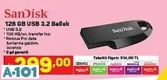 SANDİSK 128 GB USB 3.2 BELLEK SANDİSK 128 GB USB 3.2 BELLEK